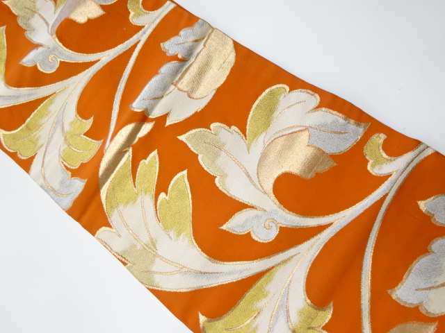 リサイクル　唐草模様織出し名古屋帯